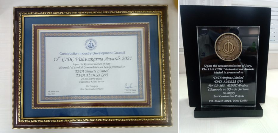 Best Construction Project Award For CP-103 Of Eastern Dedicated Freight Corridor Project