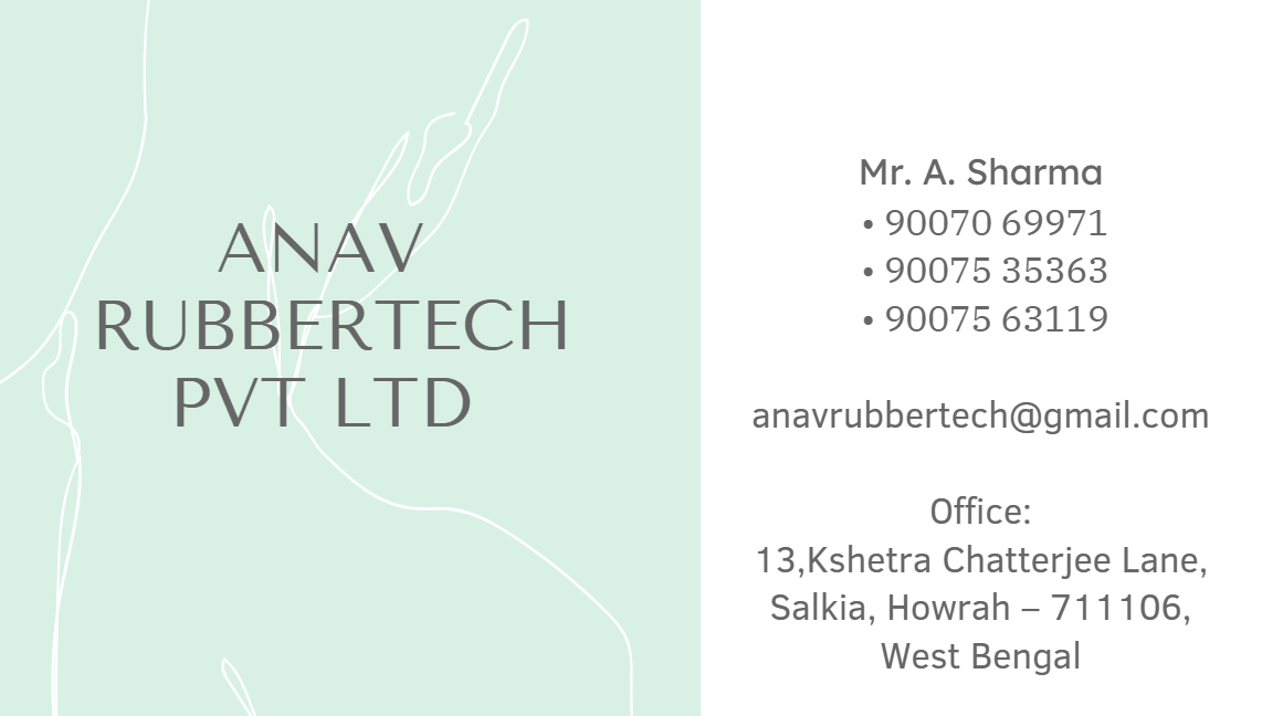Visiting card of Anav Rubbertech Pvt. Ltd. – Trader and Supplier of LSHS / Pyrooil