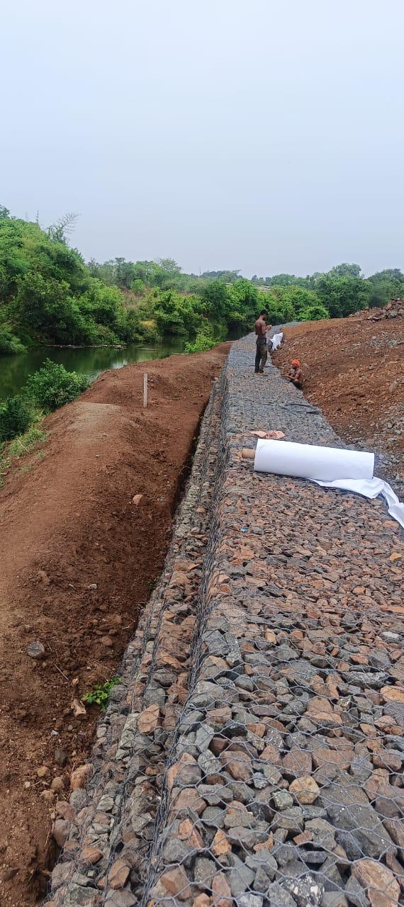 Gabion wall work 