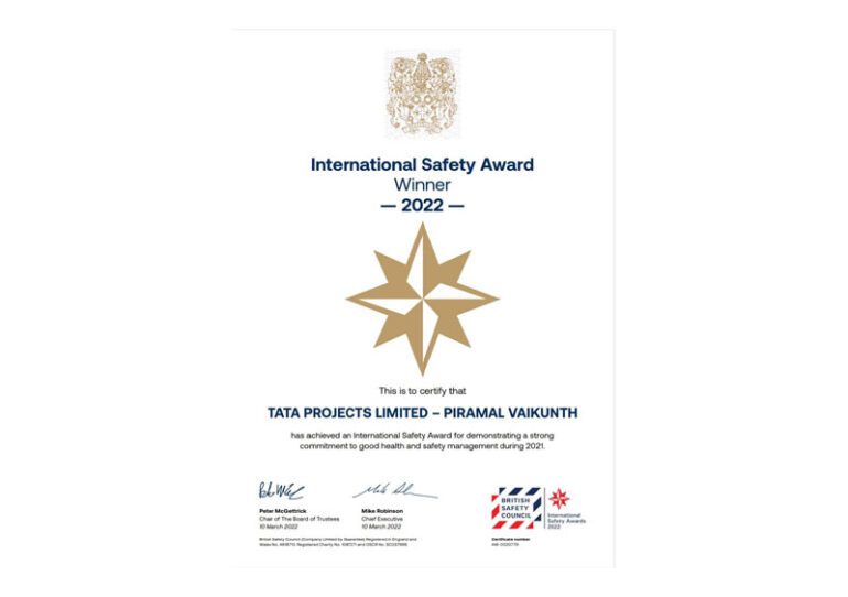 International Safety Award by British Safety Council