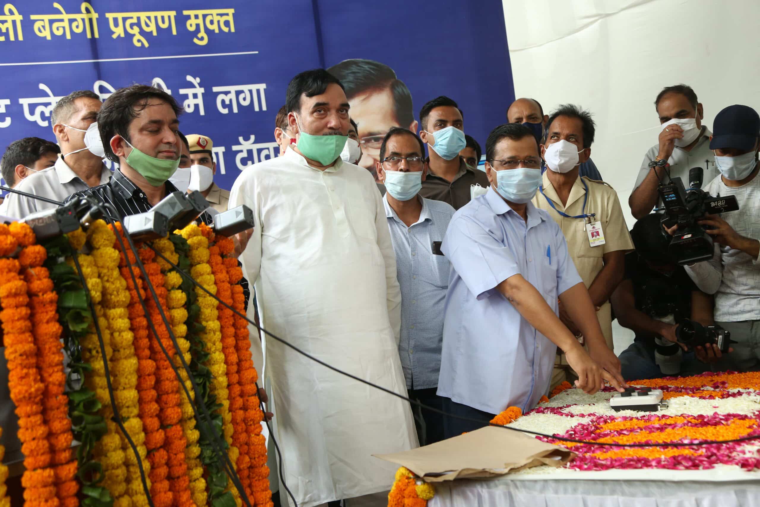 Chief Minister of Delhi inaugurating Tata Projects’ constructed smog tower