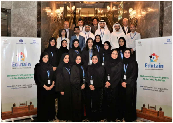 Delegation from SEWA attending Edutain Program by Tata Projects Ltd