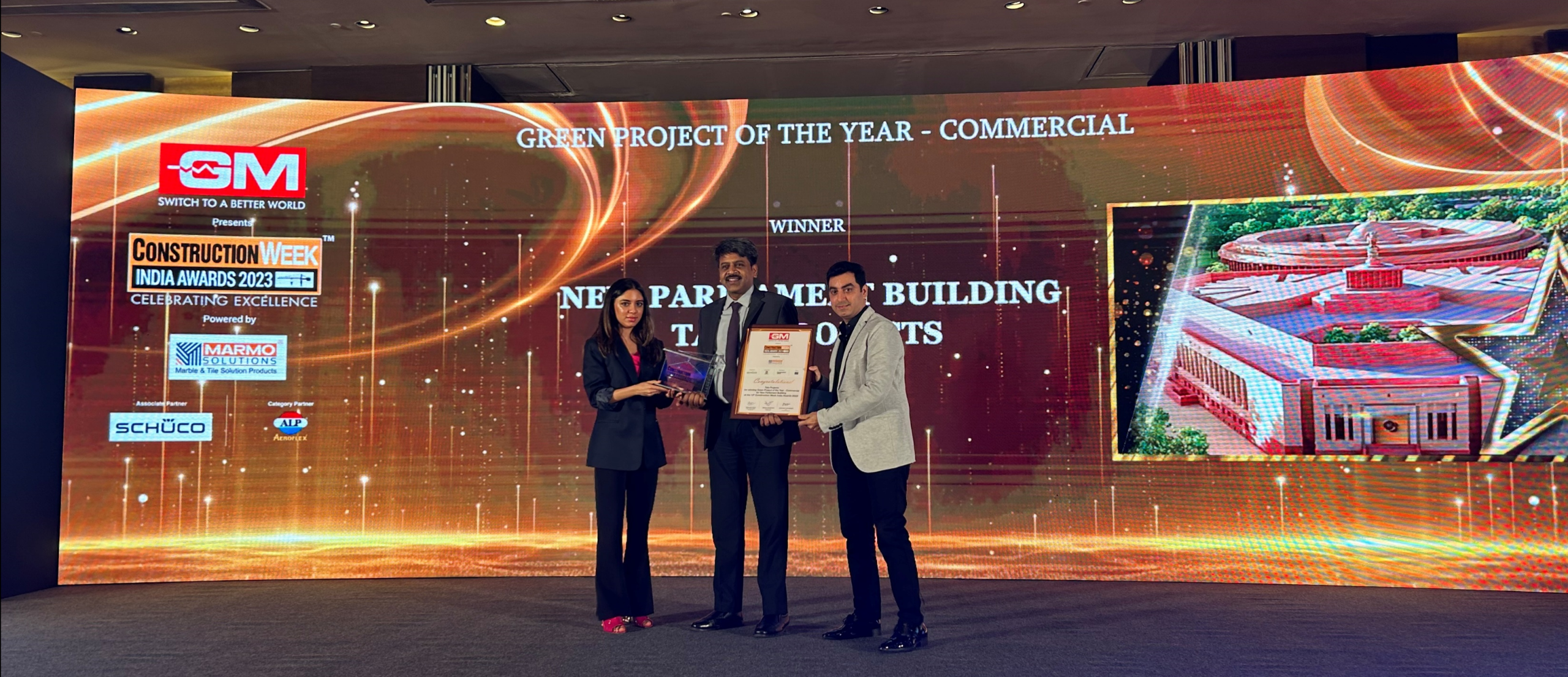New Parliament Building Green Project of the year by Construction Week India