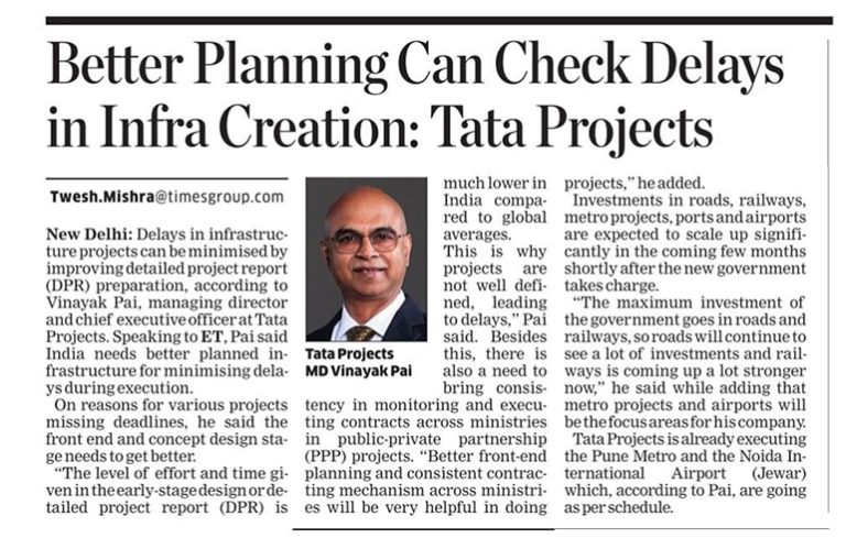 Better planning can check delays in infra creation