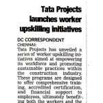 Tata Projects launches workers upskilling pgr